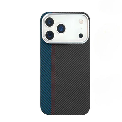 High-Quality Carbon Fiber MagSafe Case for iPhone 17 Pro Max / 17 Air / 16 / 15 – Aluminum Alloy Lens Protector