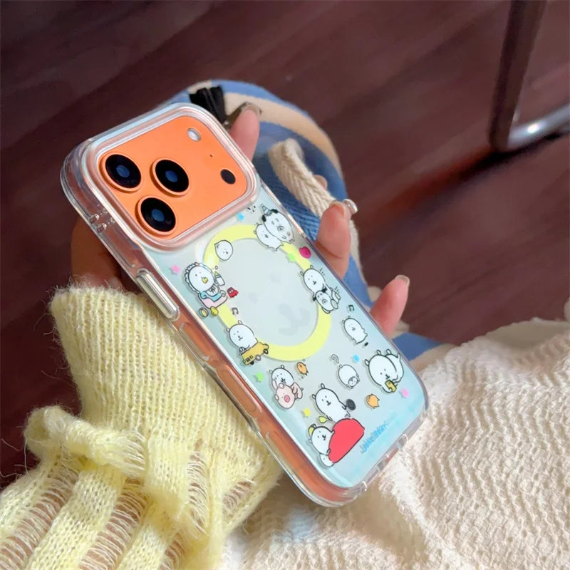 Funny Cute Bear Magnetic Phone Case with MagSafe Stand – Shockproof Kawaii Bracket Cover for iPhone 17 Pro / 16 Pro Max / 15 / 14