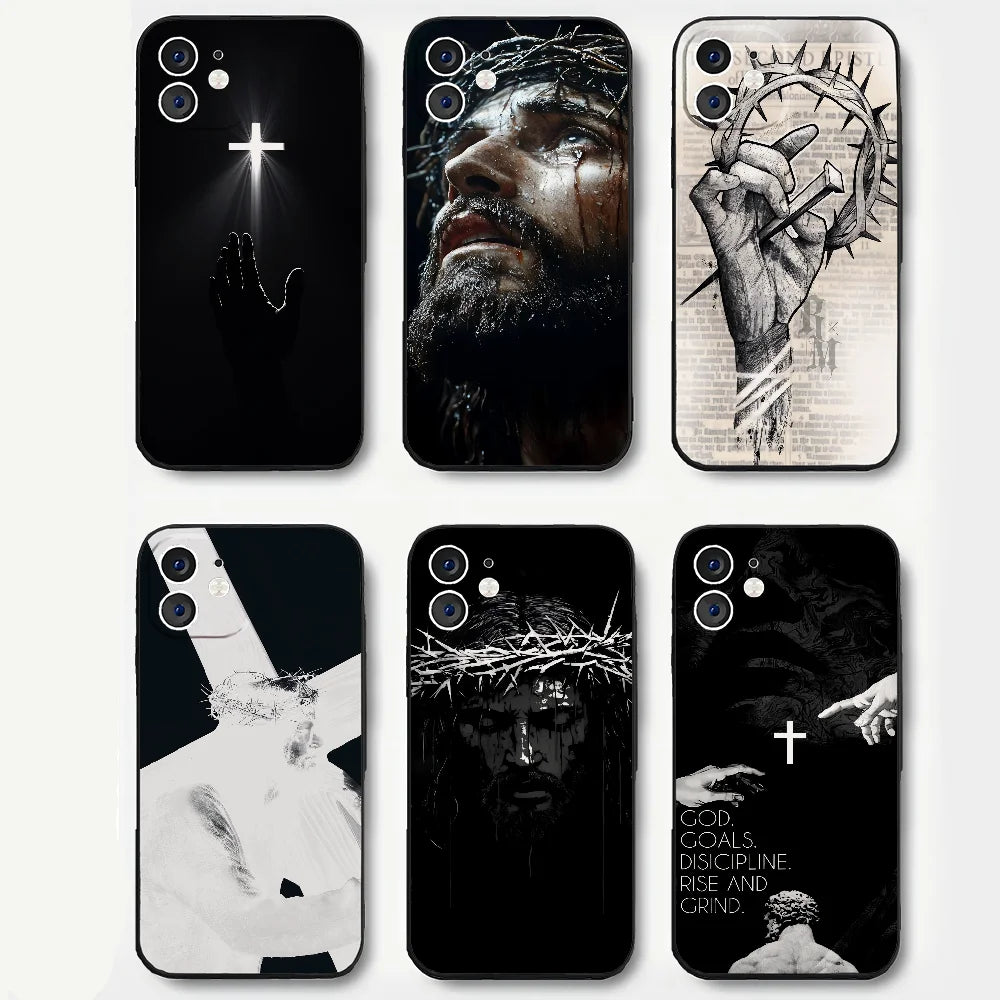 Son of God Jesus Cross Holy Light Phone Case – Shockproof Cover for iPhone 17 / 16 / 15 / 14 Pro Max