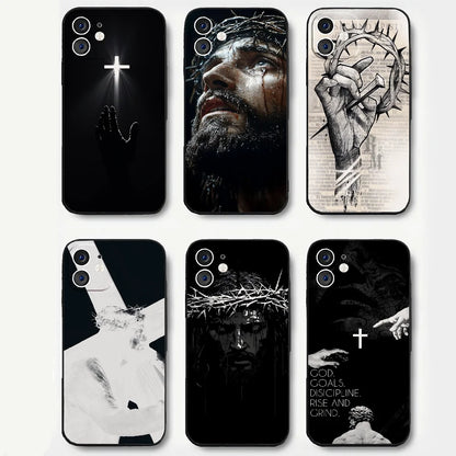 Son of God Jesus Cross Holy Light Phone Case – Shockproof Cover for iPhone 17 / 16 / 15 / 14 Pro Max