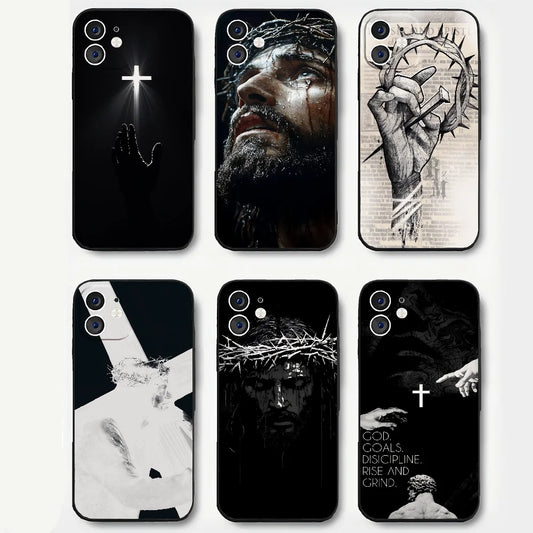 Son of God Jesus Cross Holy Light Phone Case – Shockproof Cover for iPhone 17 / 16 / 15 / 14 Pro Max