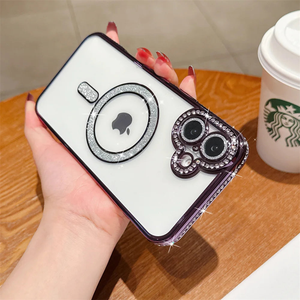 Glitter Rhinestone MagSafe Case – iPhone 17 Pro Max / 17 Air / 16 / 15 / 14