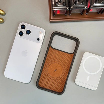 Luxury Carbon Fiber Magnetic Phone Case – For iPhone 17 Air / 16 Pro Max / 15 – Shock-Resistant & MagSafe Compatible