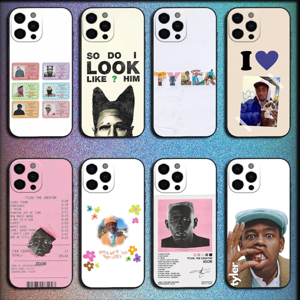 T-Tyler's The Creator Phone Case for iPhone 16/15/14/13/16E – Shockproof Silicone Protective Cover Funda