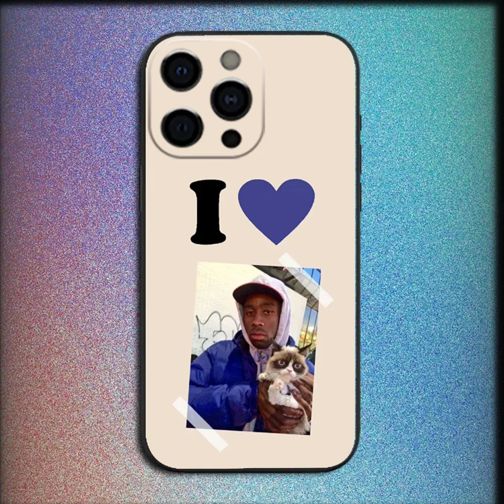 T-Tyler's The Creator Phone Case for iPhone 16/15/14/13/16E – Shockproof Silicone Protective Cover Funda