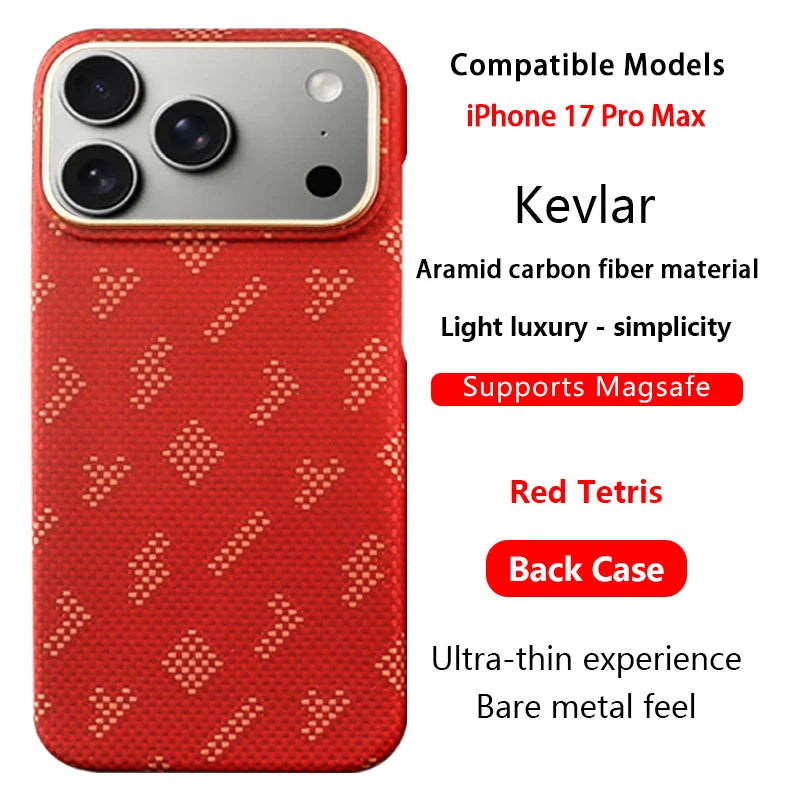 Magnetic MagSafe Aramid Fiber Case – iPhone 17 Pro Max / 17 Pro / 17 Air / 17