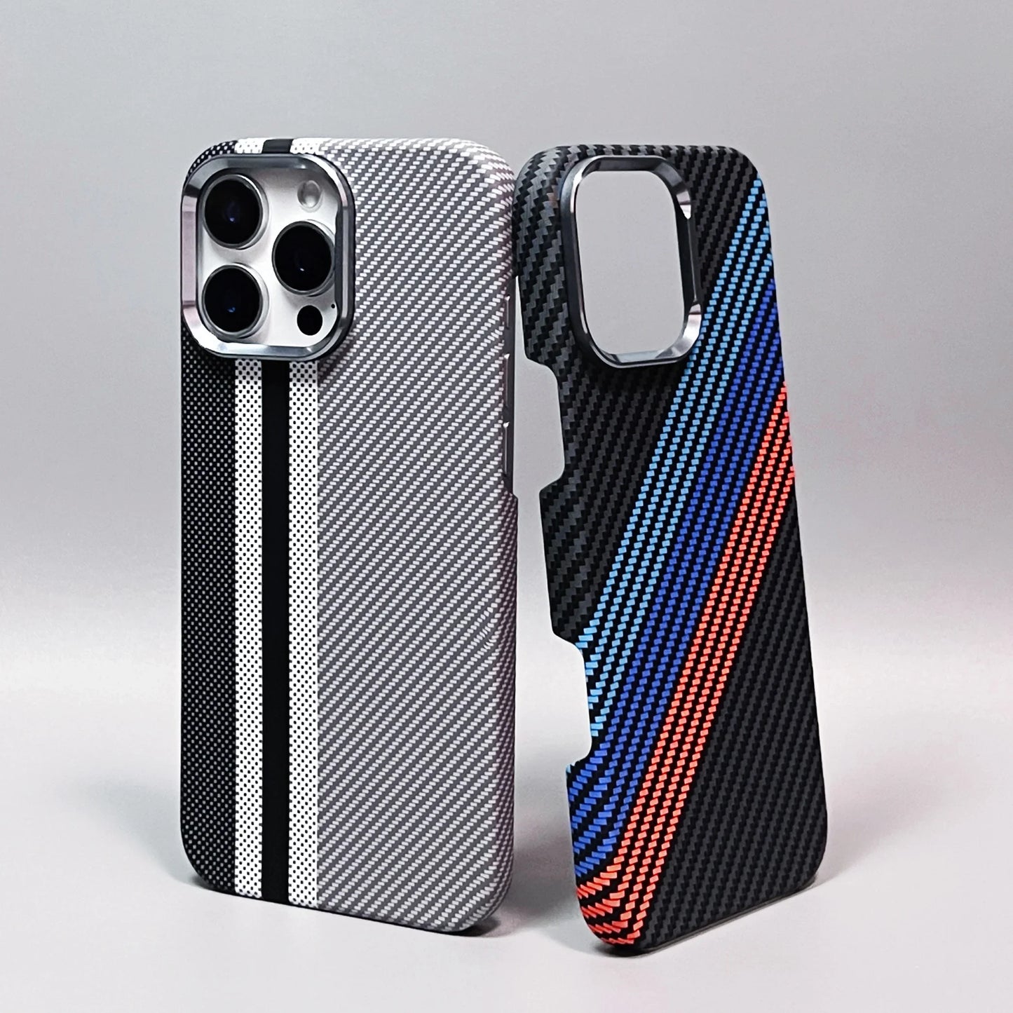 High-Quality Carbon Fiber MagSafe Case for iPhone 17 Pro Max / 17 Air / 16 / 15 – Aluminum Alloy Lens Protector
