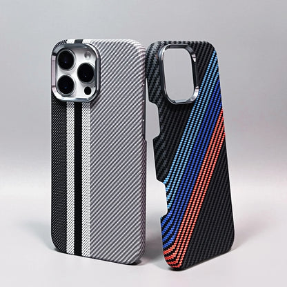 High-Quality Carbon Fiber MagSafe Case for iPhone 17 Pro Max / 17 Air / 16 / 15 – Aluminum Alloy Lens Protector