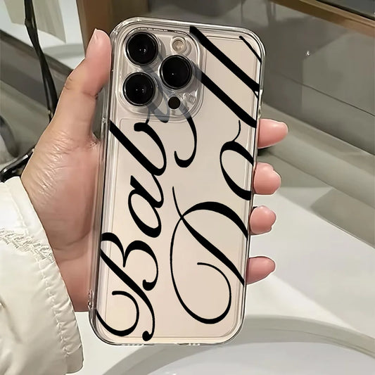 Stylish Baby Doll Phone Case – For iPhone 17 / 16 / 15 / 14 / 13 / 12 / 11 Pro Max / SE / Mini – Shockproof Transparent Cover