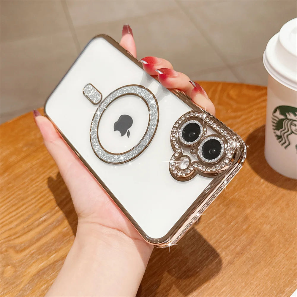 Glitter Rhinestone MagSafe Case – iPhone 17 Pro Max / 17 Air / 16 / 15 / 14