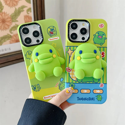 Funny 3D Cartoon MagSafe Stand Case – iPhone 13 / 14 / 15 / 16 Pro / 17 Pro Max