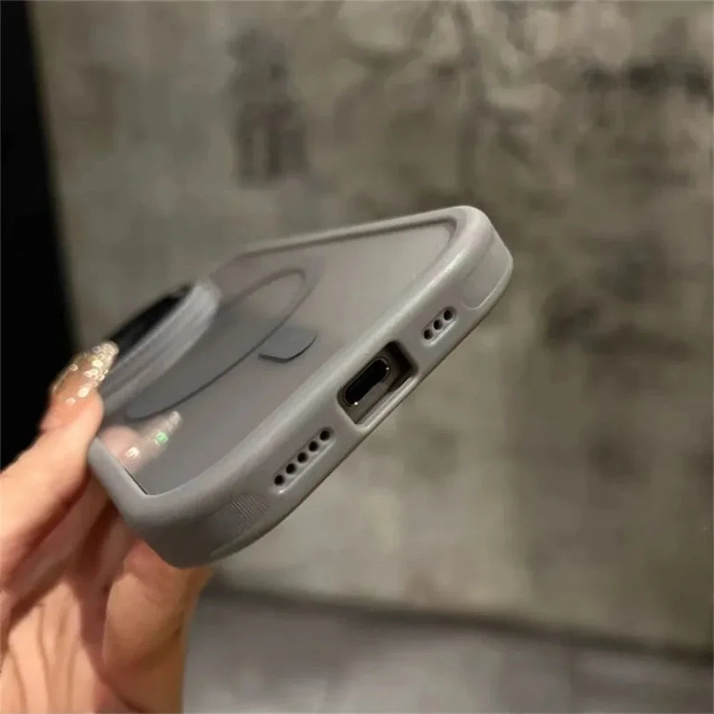 Camera Lens Protection Flip Bracket MagSafe Case – Transparent Magnetic Stand Cover for iPhone 14 / 15 / 16 / 17 Pro Max