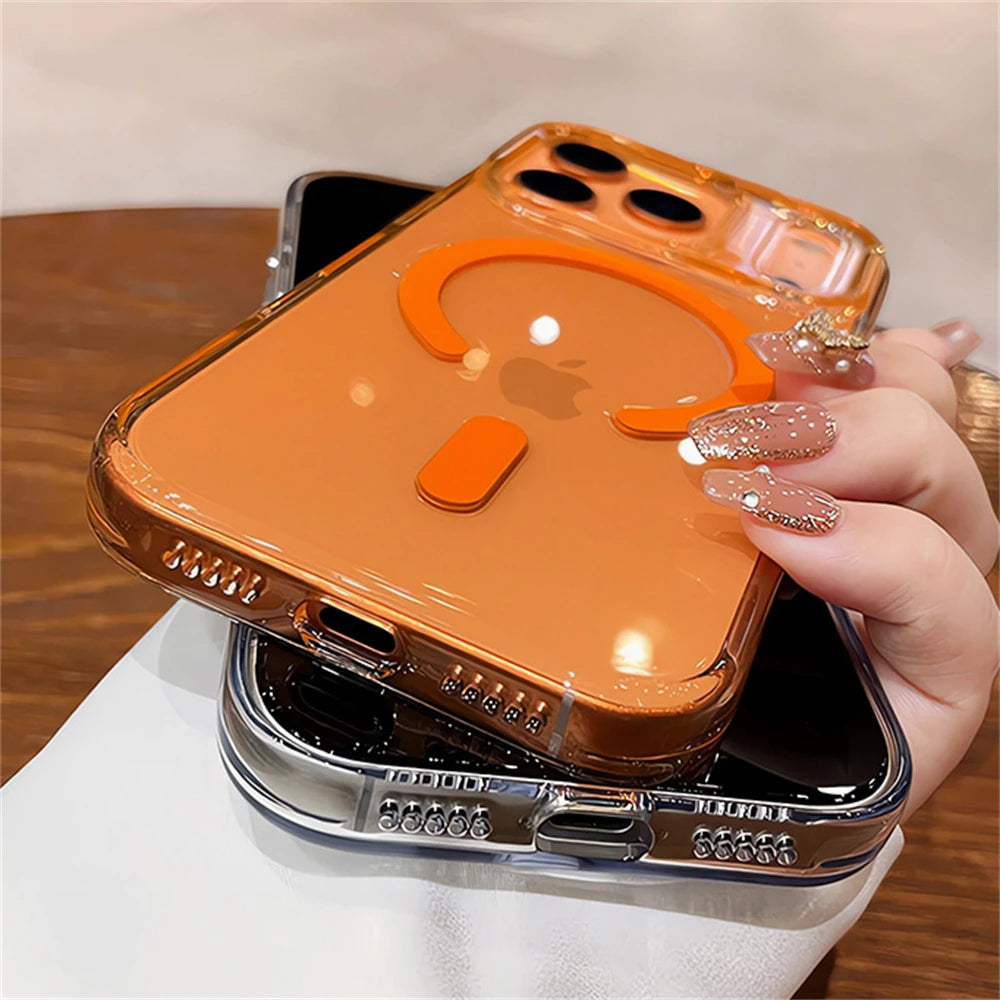 Armor Camera Button MagSafe Crystal Clear Case – iPhone 17 / 17 Air / 17 Pro / 17 Pro Max