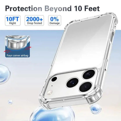 Transparent Shockproof Case with Corner and Full Lens Protection – iPhone 17/17 Air/17 Pro/17 Pro Max