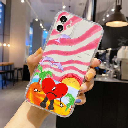 Yo Perreo Sola Bad Bunny & Maluma Soft Transparent Phone Case – For iPhone 16 / 15 / 14 Pro Max / SE