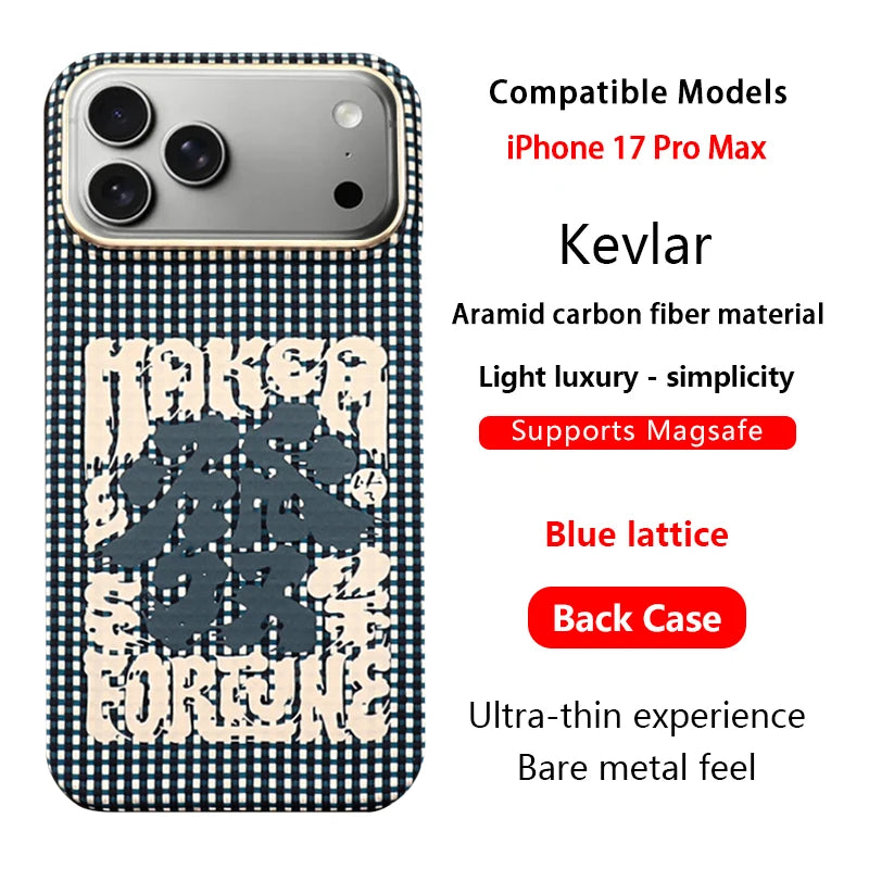 Magnetic MagSafe Aramid Fiber Case – iPhone 17 Pro Max / 17 Pro / 17 Air / 17
