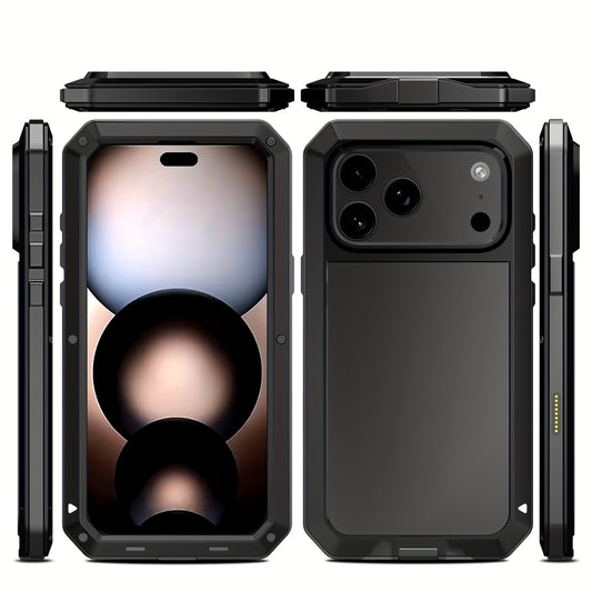 IPhone 17/17 Air/17 Pro/17 Pro Max Anti-Drop, Dustproof - Heavy Duty Metal Shockproof Phone Case
