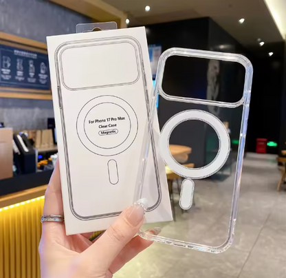 Magnetic Clear MagSafe Case – iPhone 17/16/15/14/13, Pro - Pro Max, 16 Plus, 17 Air, 16e