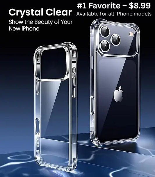 Air-Bag Shockproof Transparent Silicone Case – iPhone 17/16/15/14/13 All Models